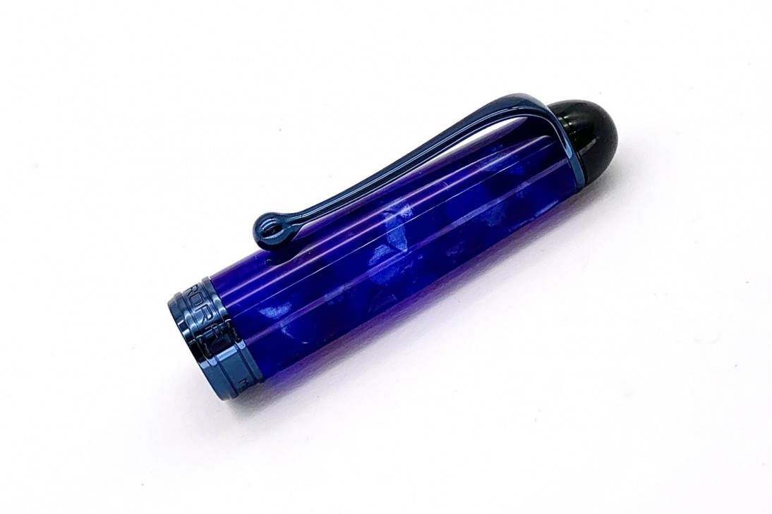 Aurora Limited Edition 88 Terra (Earth) Anodized Blue Trim and Nib Fountain  Pen